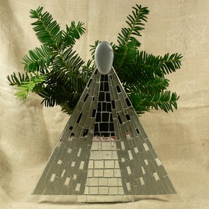 Karácsonyi angyal - üvegmozaik dísztárgy - otthon & életmód - dekoráció - asztal és polc dekoráció - díszüveg - Meska.hu