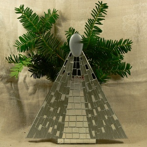 Karácsonyi angyal - üvegmozaik dísztárgy, Otthon & Életmód, Dekoráció, Asztal és polc dekoráció, Díszüveg, Mozaik, Mindenmás, MESKA