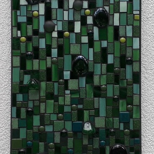 Csupa zöld - üvegmozaik kép - otthon & lakás - dekoráció - kép & falikép - mozaik kép - Meska.hu