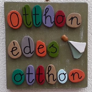 Ajtótábla zöld háttéren - otthon & életmód - dekoráció - Meska.hu