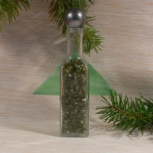 Angyal - karácsonyi üveg szobrocska - karácsony - karácsonyi lakásdekoráció - karácsonyi lakásdíszek - Meska.hu