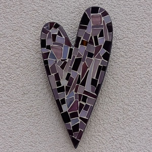 Lila szív - üvegmozaik falidísz, Otthon & Lakás, Dekoráció, Kép & Falikép, Mozaik kép, Mozaik, Mindenmás, MESKA