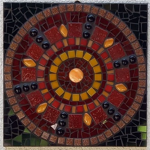 Piros mandala - üvegmozaik falikép, Otthon & Lakás, Dekoráció, Kép & Falikép, Mozaik kép, Mozaik, Mindenmás, MESKA