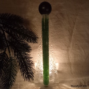 Angyal - karácsonyi üvegmozaik mécsestartó - otthon & életmód - gyertya, illat, aroma - mécses és mécsestartó - Meska.hu