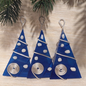 Karácsonyfadísz üveg 3 db-os - karácsony - karácsonyi lakásdekoráció - karácsonyfadíszek - Meska.hu