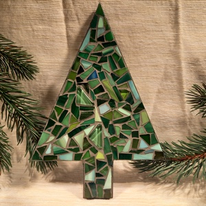 Karácsonyfa - üvegmozaik kép, Otthon & Életmód, Dekoráció, Kép & Falikép, Mozaik kép, Mozaik, Mindenmás, MESKA