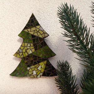 Karácsonyfa - üvegmozaik kép - otthon & életmód - dekoráció - kép & falikép - mozaik kép - Meska.hu