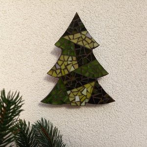 Karácsonyfa - üvegmozaik kép - otthon & életmód - dekoráció - kép & falikép - mozaik kép - Meska.hu