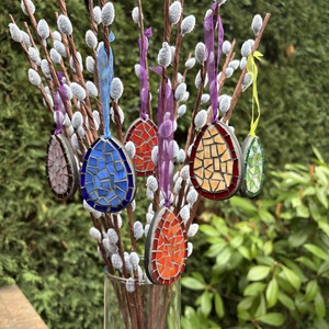 Akasztható üvegmozaik tojás - otthon & életmód - dekoráció - dísztárgy - Meska.hu