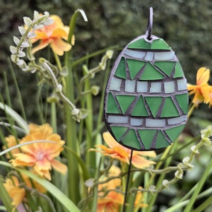 Kaspóba vagy vázába tűzhető üvegmozaik tojás, Otthon & Életmód, Dekoráció, Dísztárgy, Mozaik, Mindenmás, MESKA