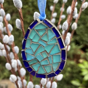 Akasztható üvegmozaik tojás - Meska.hu