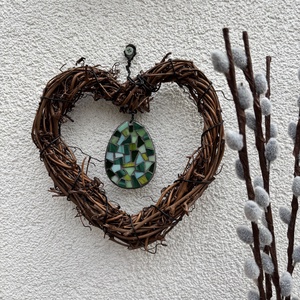 Akasztható üvegmozaik húsvéti dísz - otthon & életmód - dekoráció - dísztárgy - Meska.hu