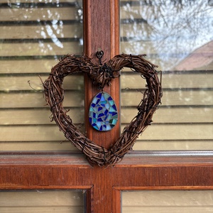 Akasztható üvegmozaik húsvéti dísz - otthon & életmód - dekoráció - dísztárgy - Meska.hu