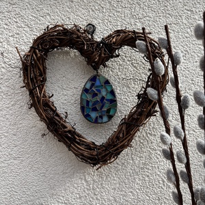 Akasztható üvegmozaik húsvéti dísz - otthon & életmód - dekoráció - dísztárgy - Meska.hu