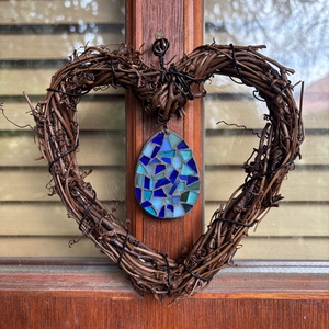 Akasztható üvegmozaik húsvéti dísz - Meska.hu