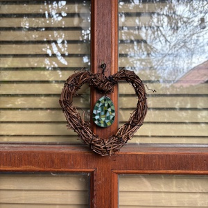 Akasztható üvegmozaik húsvéti dísz - otthon & életmód - dekoráció - dísztárgy - Meska.hu