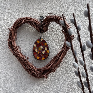 Akasztható üvegmozaik húsvéti dísz - otthon & életmód - dekoráció - dísztárgy - Meska.hu