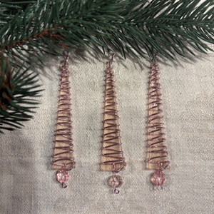 Karácsonyfadísz üveg 3 db-os, Karácsony, Karácsonyi lakásdekoráció, Karácsonyfadíszek, Mindenmás, Üvegművészet, MESKA