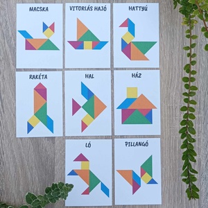 Tangram kirakó - játék & sport - készségfejlesztő és logikai játék - logikai játékok - Meska.hu