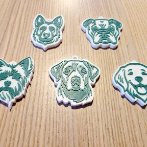 Egyedi 3D Nyomtatott Kutyás Kulcstartó / Táskadísz - Meska.hu