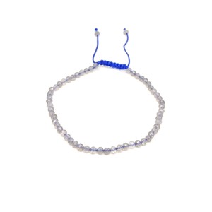 Fazettált labradorit golyós ásvány karkötő csúszócsomóval 4�5mm, Ékszer, Karkötő, Ásványkarkötő, , MESKA