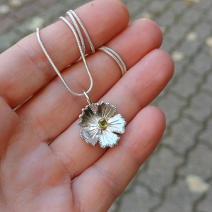 Nature Details - Az ősz utolsó virága ezüst medál - Meska.hu