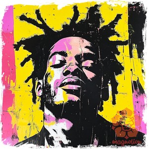 Basquiat pop art v8 férfi póló - ruha & divat - férfi ruha - póló - Meska.hu