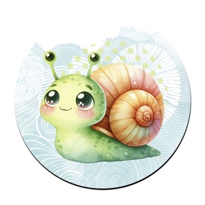 Cuki zöld kis csiga mintás bögre alátét, , , MESKA