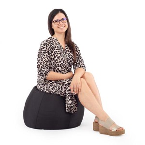 Fekete Kültéri Babzsák Puff, , , MESKA