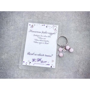 Hamarosan férjhez megyek kulcstartó rózsakvarccal, Esküvő, Meghívó & Kártya, Tanú felkérő, , MESKA