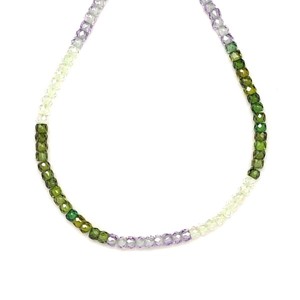 Cirkon faz. mix lime lila zöld korong 2x3mm  ékszerkészítő alapanyag (füzér), Kellékek & szerszámok, Ásvány alapanyag, Ásványfüzér, , MESKA