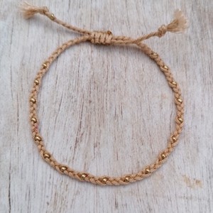 Spun Beige & Gold karkötő , Ékszer, Karkötő, Gyöngyös karkötő, , MESKA