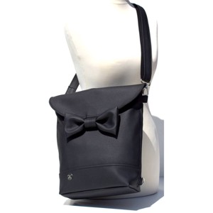 SuziartBag Fekete masnis 2in1 hátizsák - táska & tok - kézitáska & válltáska - válltáska - Meska.hu