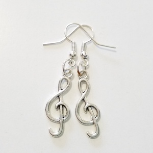 Violinkulcs fülbevaló  - Meska.hu