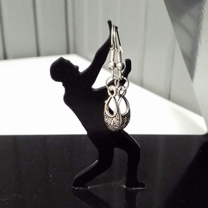 Boho ezüst színű fülbevaló  - ékszer - fülbevaló - lógó fülbevaló - Meska.hu