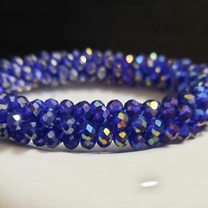 Csillogó fánk üveggyöngy karkötő - több színben - Meska.hu