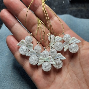 Roppantott Hegyikristály angyalok, karácsonyfadísz szett - Meska.hu