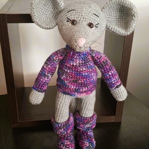 Horgolt egérke - játék & sport - plüssállat & játékfigura - egér - Meska.hu