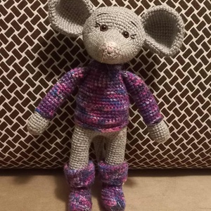 Horgolt egérke - játék & sport - plüssállat & játékfigura - egér - Meska.hu