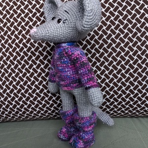 Horgolt egérke - játék & sport - plüssállat & játékfigura - egér - Meska.hu