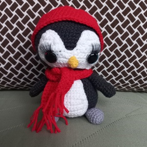 Horgolt pingvin - Meska.hu