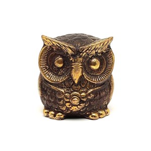 Réz figura bagoly óarany 5x4cm, Otthon & Életmód, Dekoráció, Spiritualitás, , MESKA
