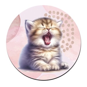 Ásító cuki cicus mintás bögre alátét, , , MESKA