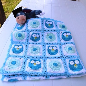 Baglyos horgolt baba takaró -  - Meska.hu