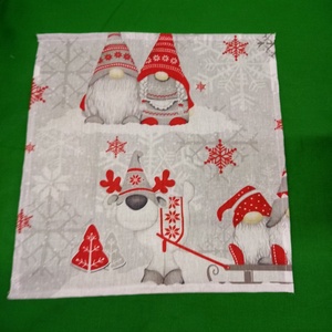 Karácson/Christmas Textil szalvéta 4 db - táska & tok - uzsonna- & ebéd tartó - szendvics csomagoló - Meska.hu