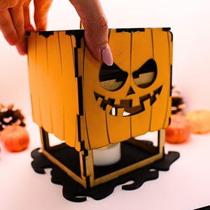 Halloween fa töklámpás ajándék elemes mécsessel - otthon & életmód - dekoráció - halloween - halloweeni tök és lámpás - Meska.hu