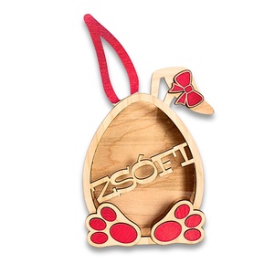 Színes húsvéti nyuszis cukorka tartó névre szólóan, Otthon & Életmód, Dekoráció, Asztal és polc dekoráció, Persely, Gravírozás, pirográfia, MESKA