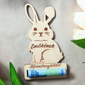 Névre szóló húsvéti ajándék � egyedi nyuszis pénzátadó - ünnepi díszek, dekorációk - húsvéti díszek és dekorációk - húsvéti pénzátadó - Meska.hu