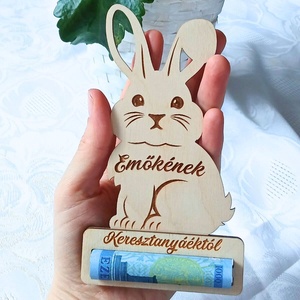 Névre szóló húsvéti ajándék � egyedi nyuszis pénzátadó - ünnepi díszek, dekorációk - húsvéti díszek és dekorációk - húsvéti pénzátadó - Meska.hu