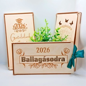  Gravírozott ballagási pénzátadó doboz � egyedi fa ajándék fiúknak és lányoknak (2026) - Meska.hu